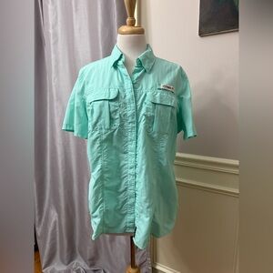 Columbia Blue Casual Button Down Shirt
